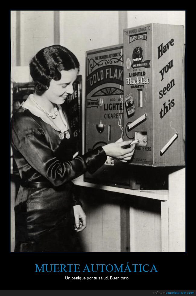 vintage,cigarrillos,m&aacute;quina,1931,adicci&oacute;n