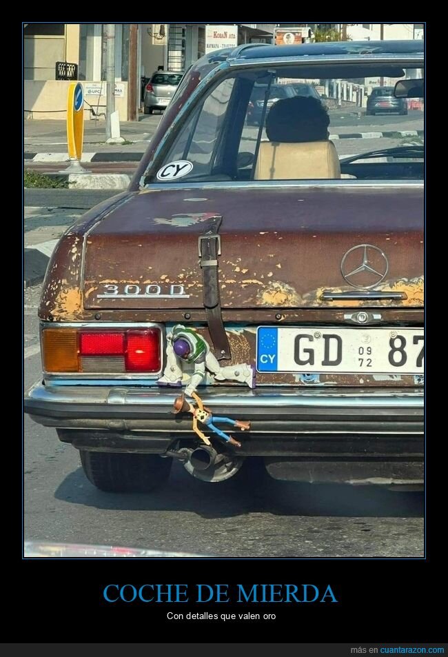 coche,oxidaci&oacute;n,Mercedes,declive,abandono,toy story
