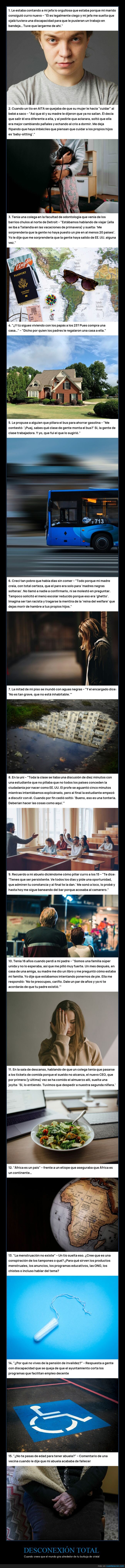 desconexi&oacute;n,generacional,ignorancia,realidad,burbuja