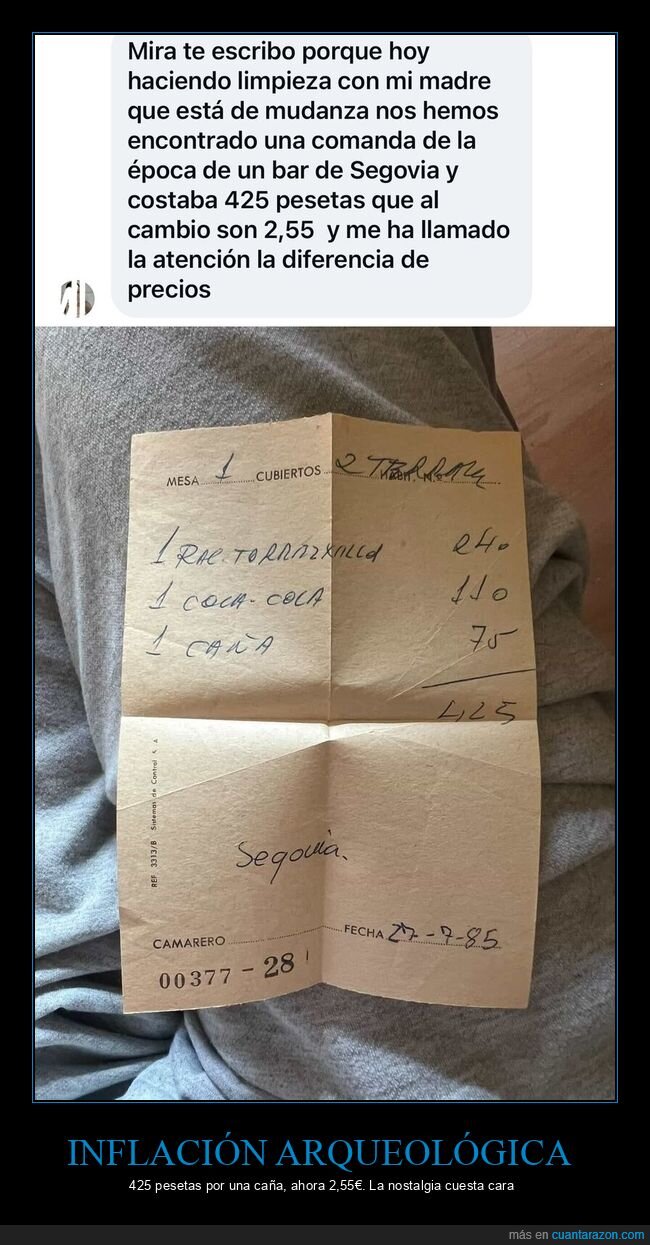 Inflaci&oacute;n,Nostalgia,Precios,Hosteler&iacute;a,Segoviano