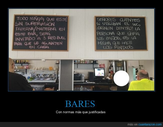 bar,Navarra,normas,humor,clientes