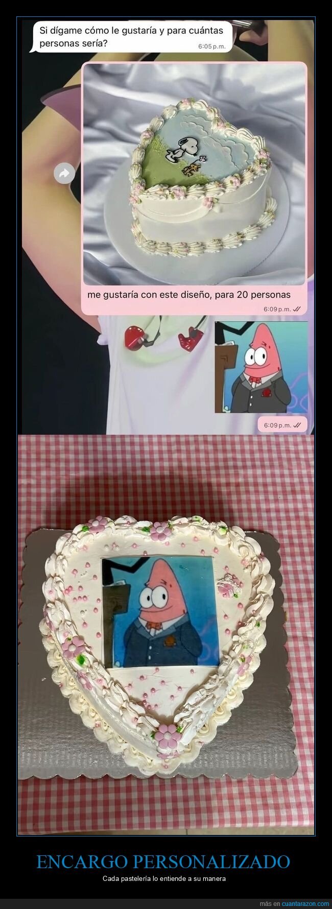pastel,encargo,expectativa,realidad,fracaso