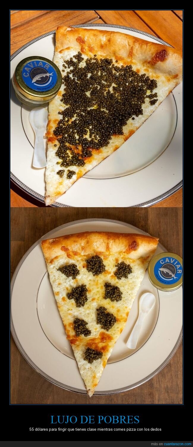 pizza,caviar,lujo,Filadelfia,estafa