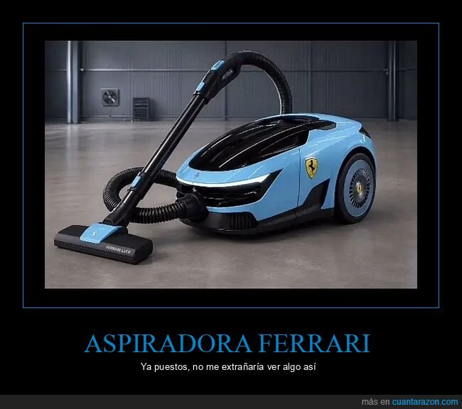 Ferrari,aspiradora,lujo,hogar,absurdo
