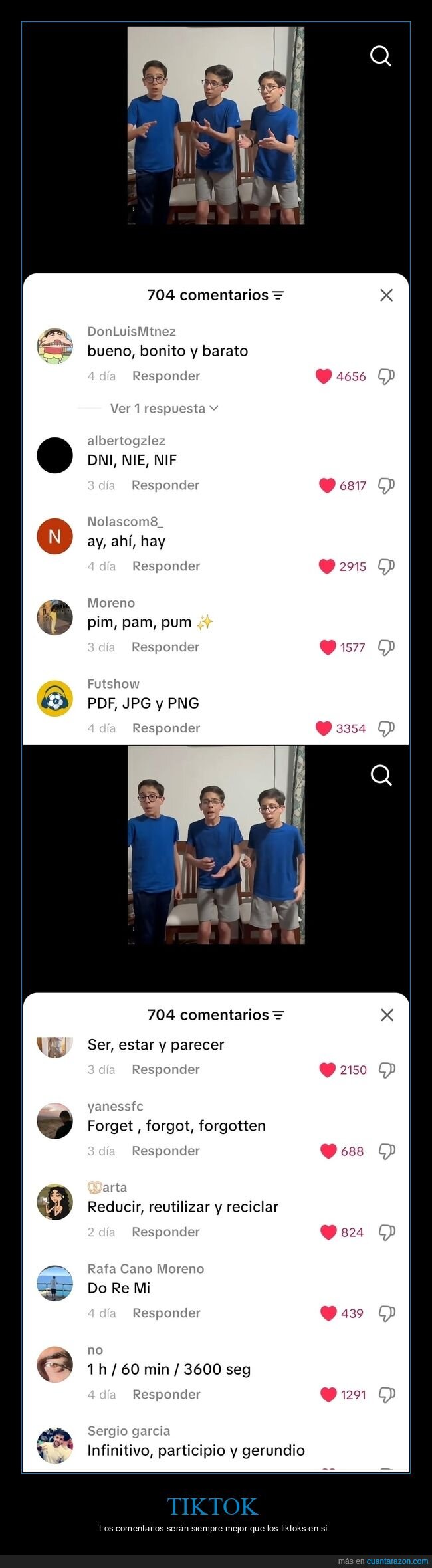 comentarios,TikTok,redes sociales,humor,entretenimiento
