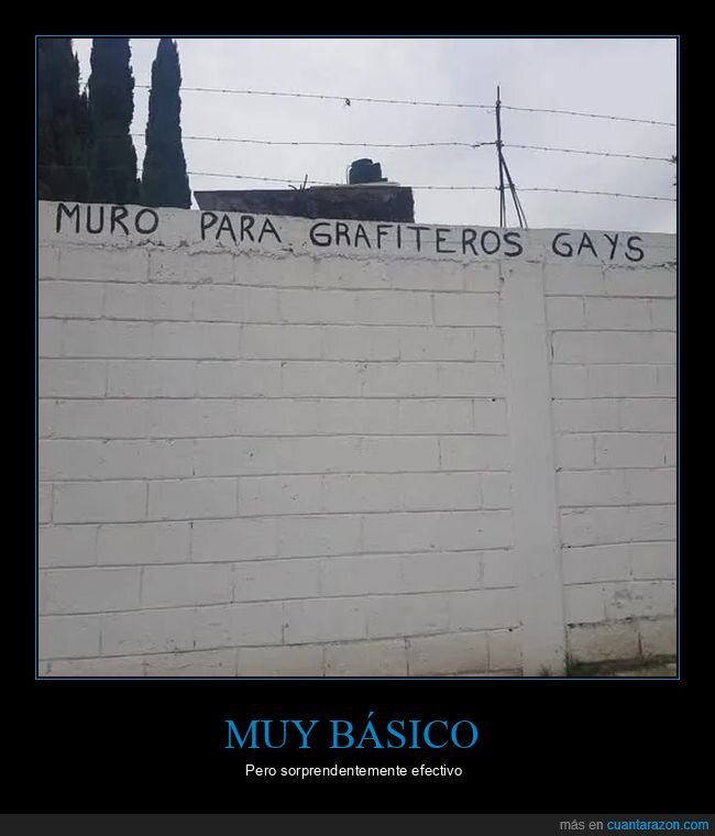 muro,graffiti,exclusi&oacute;n,absurdo,vandalismo