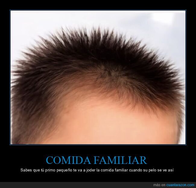 familia,desastre,cena,primo,peinado