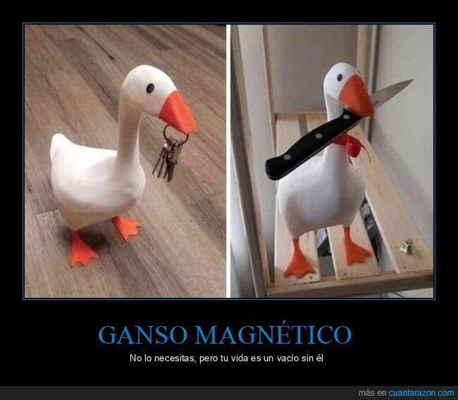 ganso,imanes,necesidad,absurdo,decoraci&oacute;n