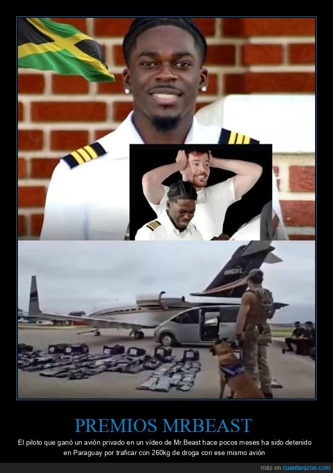 MrBeast,droga,avi&oacute;n,detenci&oacute;n,Paraguay