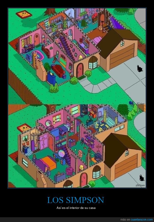 Simpsons,hogar,espacios,contraste,decoraci&oacute;n