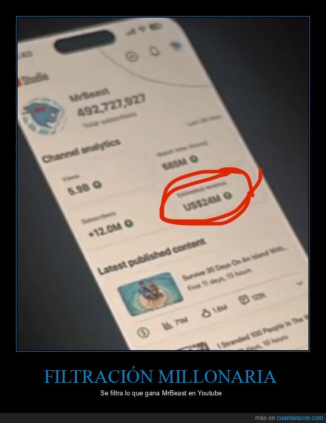 MrBeast,ganancias,YouTube,filtraci&oacute;n,dinero