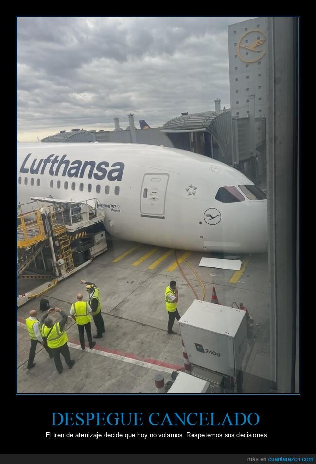avi&oacute;n,fallo,aeropuerto,Lufthansa,desastre