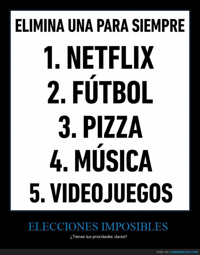 sacrificio,dilema,prioridades,Netflix,tentaci&oacute;n