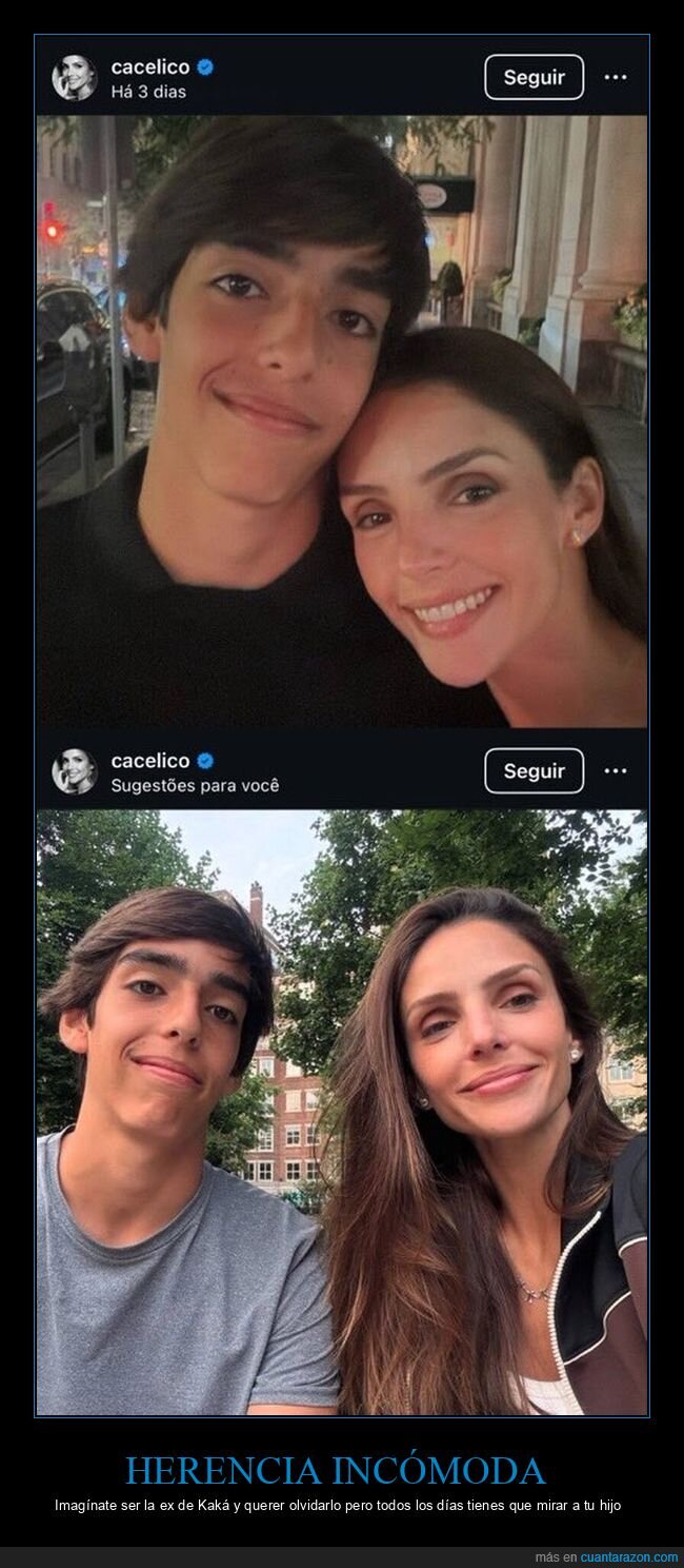 Kak&aacute;,expareja,paternidad,semejanza,destino