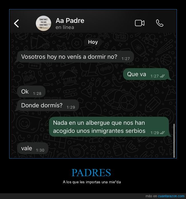 padre,WhatsApp,l&oacute;gica,albergue,familia