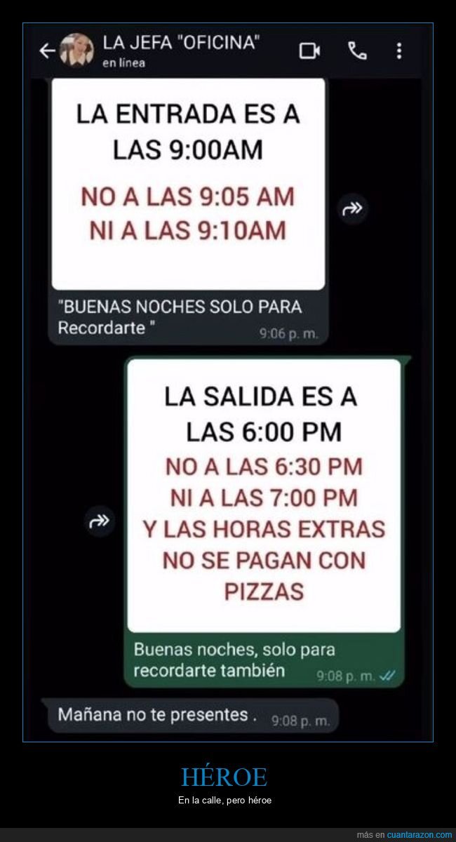 jefa,horarios,oferta,trabajo,WhatsApp