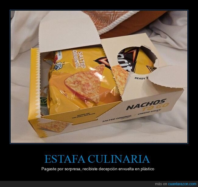enga&ntilde;o,comida,expectativa,decepci&oacute;n,packaging