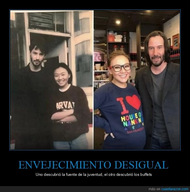 Keanu Reeves,envejecimiento,comparaci&oacute;n,nostalgia,transformaci&oacute;n