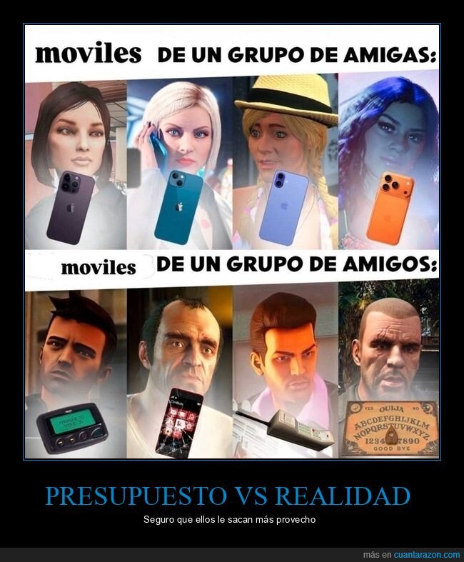 m&oacute;viles,amigos,presupuesto,contraste,tecnolog&iacute;a