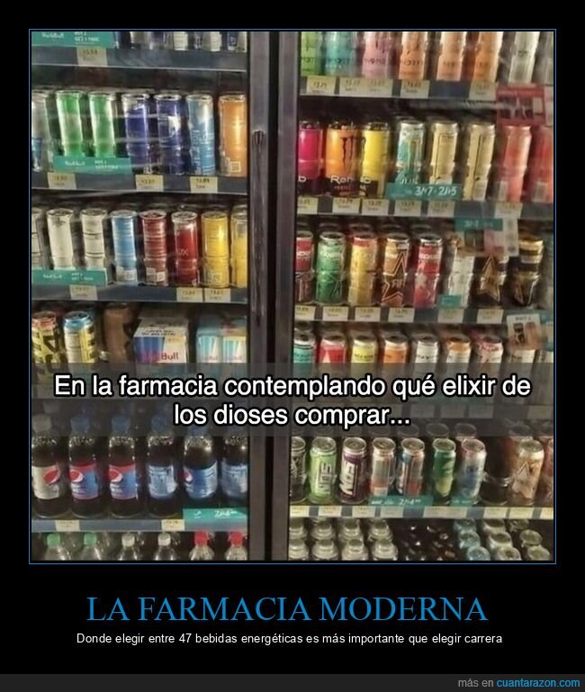 energizantes,consumismo,decisiones,supermercado,absurdo