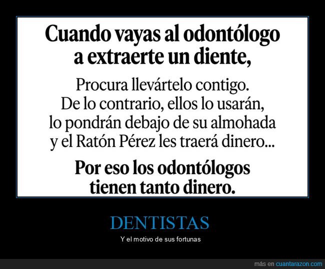 odont&oacute;logo,dientes,dinero,Rat&oacute;n P&eacute;rez,extracci&oacute;n