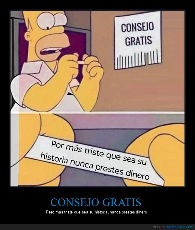 consejo,dinero,amistad,deudas,desastre