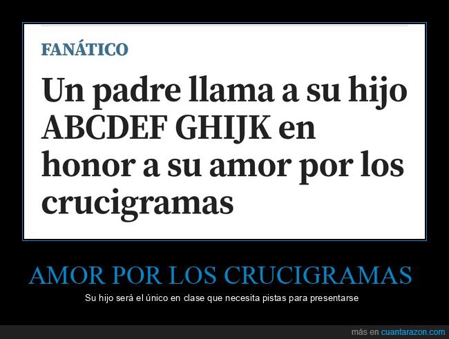 nombres,padres,crucigramas,elecciones,paternidad