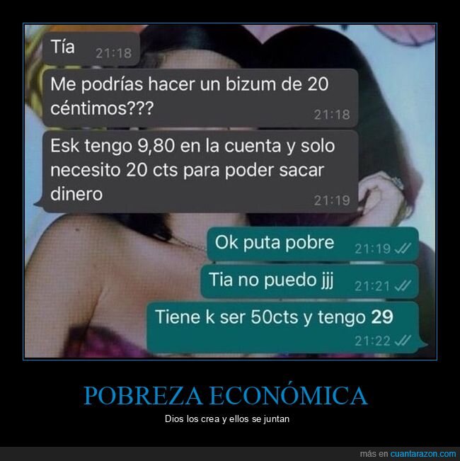 dinero,pobreza,WhatsApp,amistad,deuda