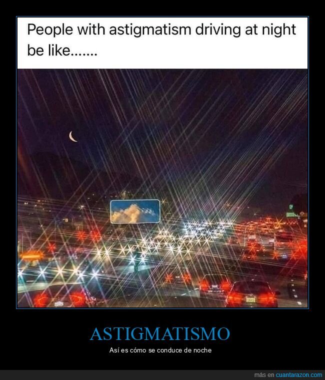 astigmatismo,conducci&oacute;n,noche,vista,carretera