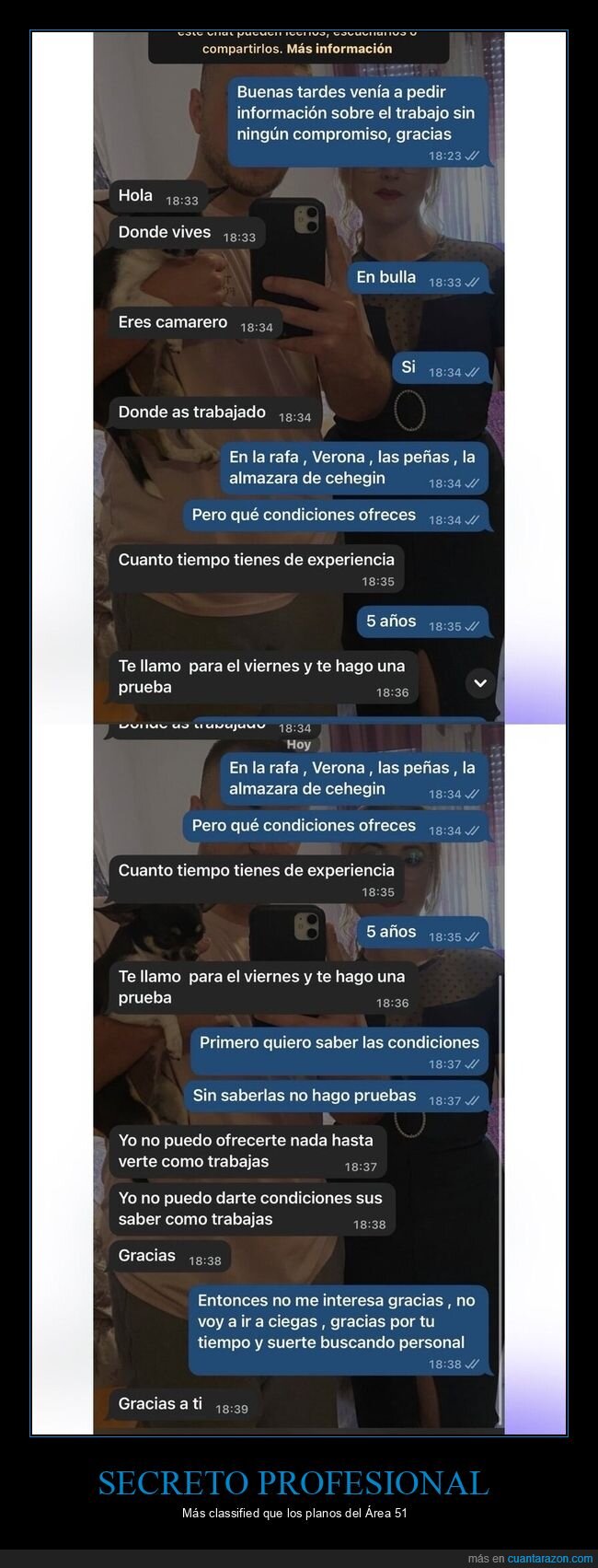 Entrevista,Trabajo,Condiciones,Secreto,Laboral