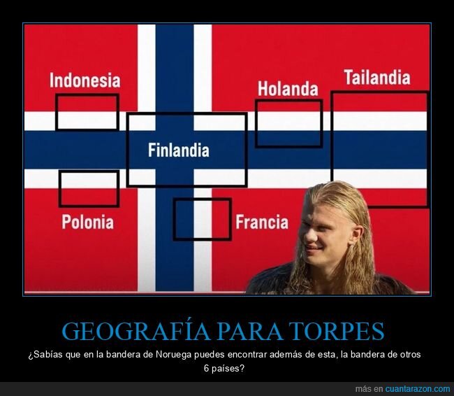 banderas,Noruega,geograf&iacute;a,Sheldon,confusi&oacute;n