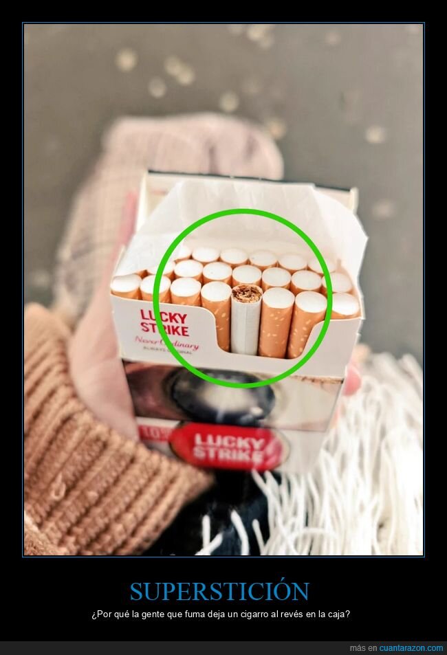superstici&oacute;n,tabaco,adicci&oacute;n,Lucky Strike,rituales