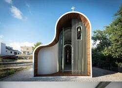 Enlace a Una iglesia ortodoxa griega de estilo futurista diseñada por el arquitecto griego Michail Georgiou