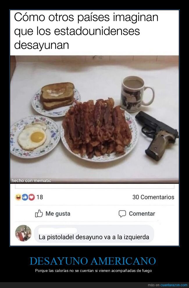 Estados Unidos,desayuno,armas,exceso,estereotipos