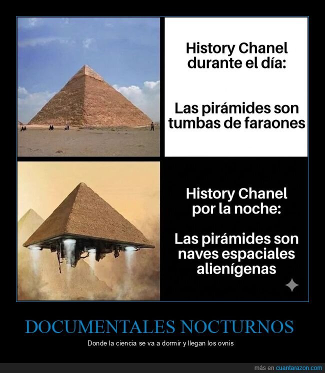 History Channel,pir&aacute;mides,aliens,documentales,pseudociencia