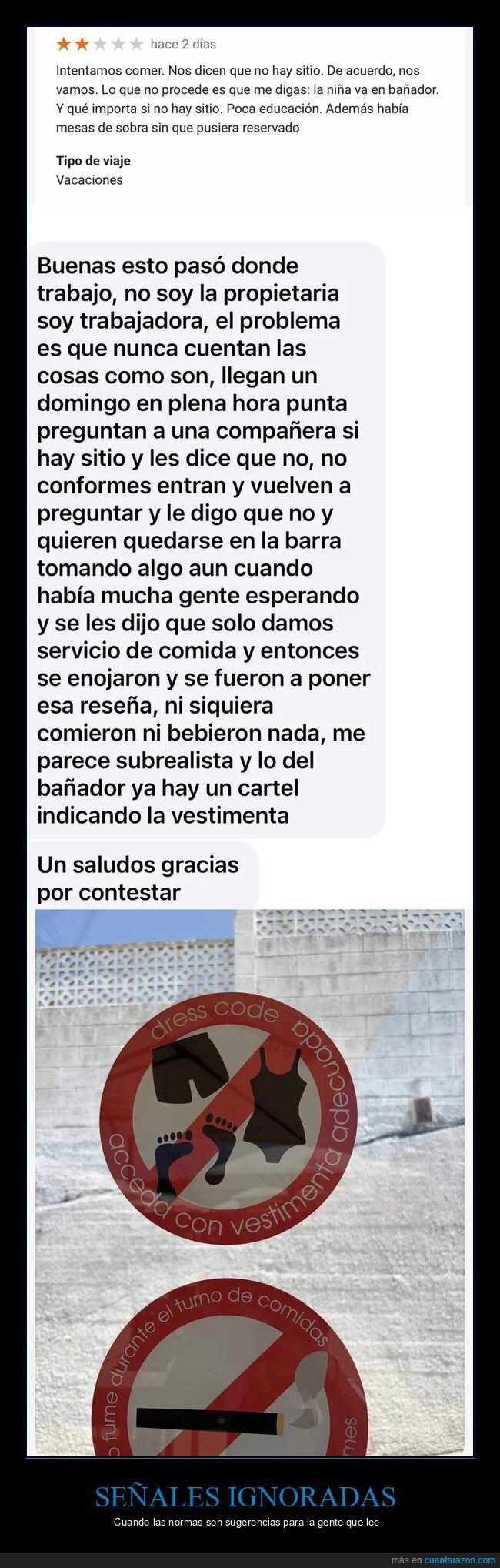 restaurante,educaci&oacute;n,normativa,clientela,irrespeto