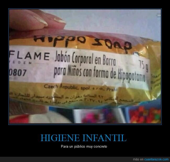 higiene,ni&ntilde;os,productos,etiqueta,broma
