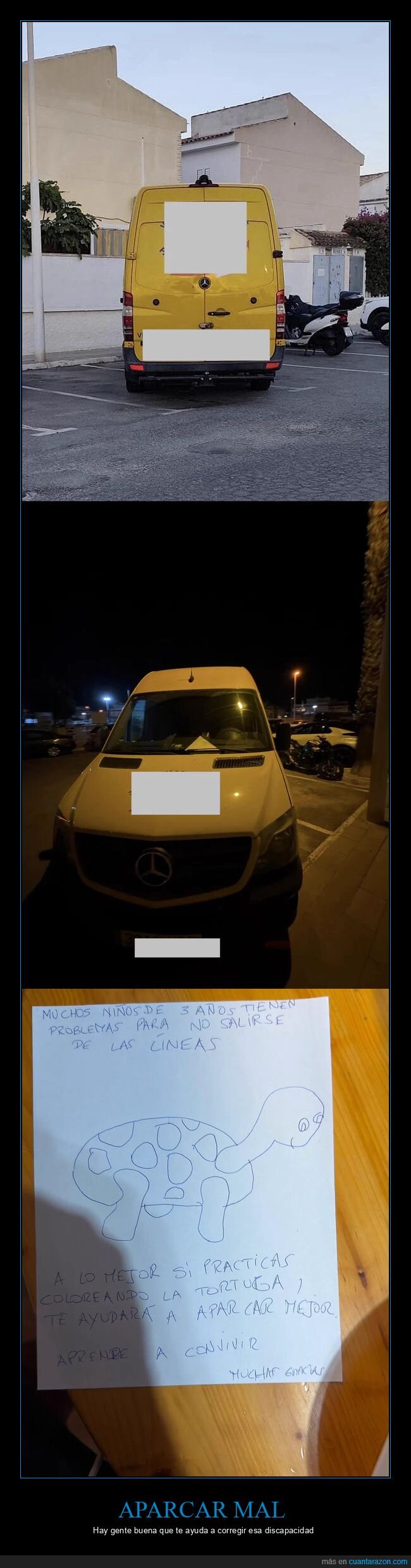 aparcar,furgoneta,lineas