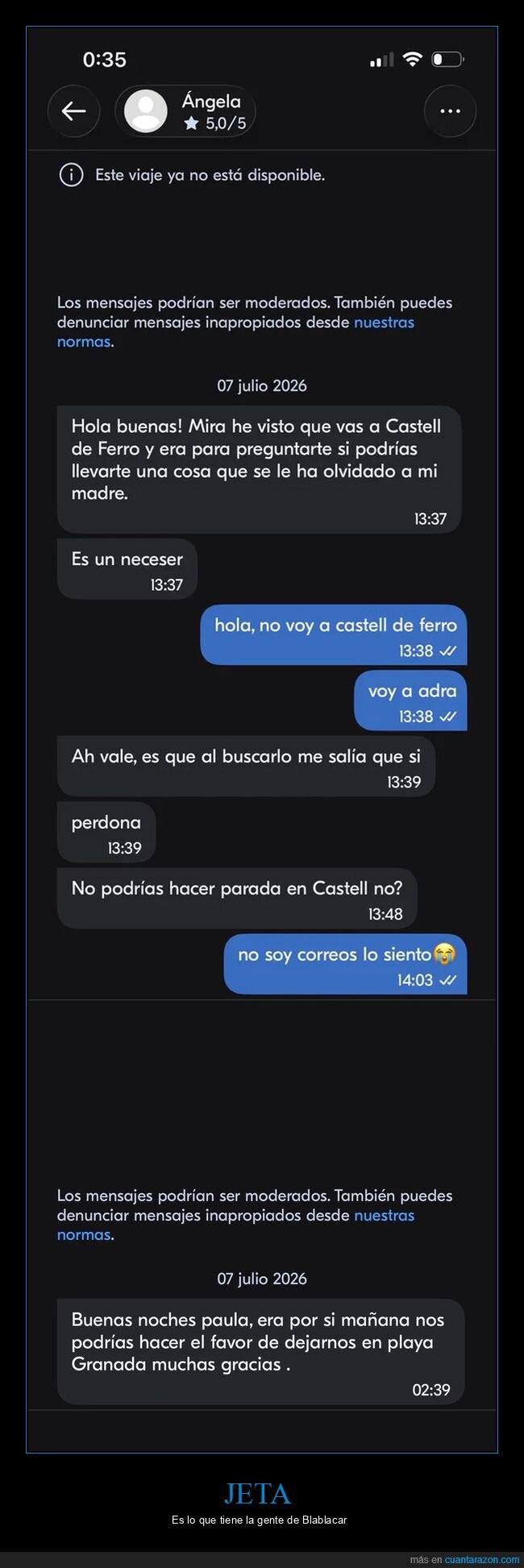 BlaBlaCar,carpooling,desconocidos,favor,confianza