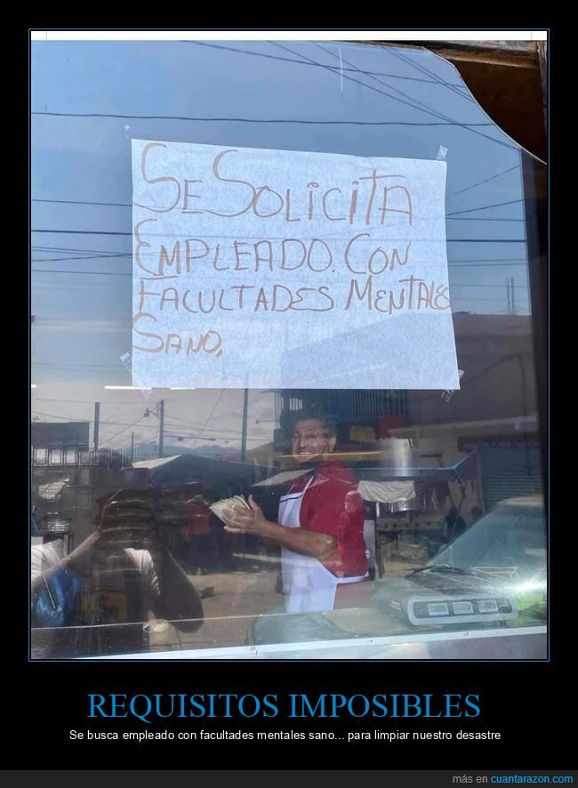 empleo,requisitos,absurdo,cartel,contrataci&oacute;n