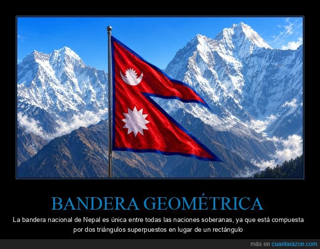Nepal,bandera,geometr&iacute;a,originalidad,monta&ntilde;as
