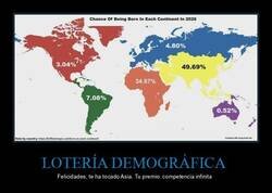 Enlace a Probabilidad de nacer en cada continente en 2026