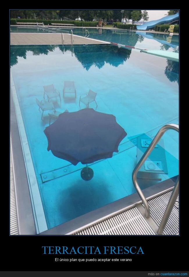 piscina,paraguas,verano,fresquito,desastre