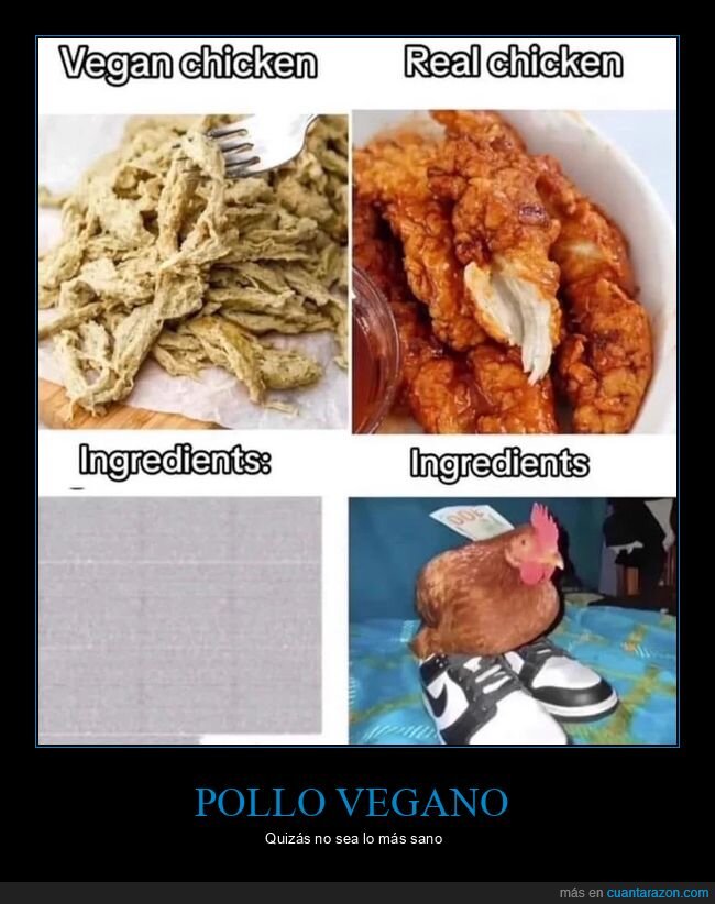 vegano,pollo,comparativa,alimentaci&oacute;n,fracaso