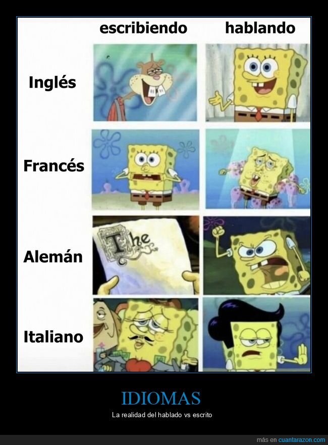 idiomas,aprendizaje,ingl&eacute;s,SpongeBob,fracaso