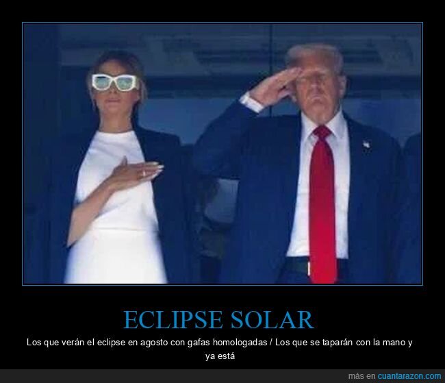 eclipse,protecci&oacute;n,negligencia,seguridad,contraste,trump,melania,eclipse solar