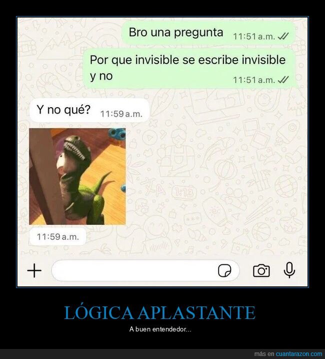 l&oacute;gica,confusi&oacute;n,WhatsApp,absurdo,reptil