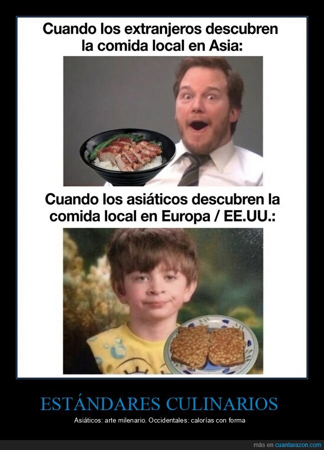 gastronom&iacute;a,culturas,comida,occidental,oriental