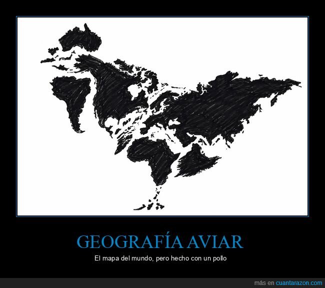pollo,mapamundi,geograf&iacute;a,absurdo,naturaleza