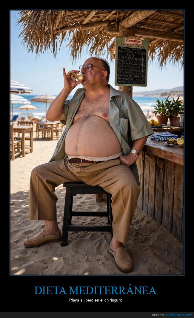 chiringuito,playa,verano,cerveza,sedentarismo